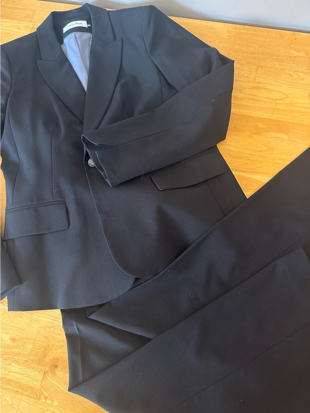 Calvin Klein Black Single-Button Pantsuit Set
